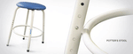 Shimpo Potter's Stool - Cushioned Top and Adjustable Legs