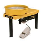 Brent Model C Pottery Wheel - Yellow - 3/4 HP Potters Wheel with 14 Inch Wheelhead and Table/Splashpan -110V