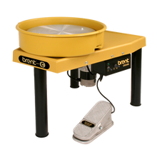 Brent Model C Pottery Wheel - Yellow - 3/4 HP Potters Wheel with 14 Inch Wheelhead and Table/Splashpan -110V