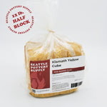 Package of Klamath Yellow Cube clay from Happycozygoods on a white background